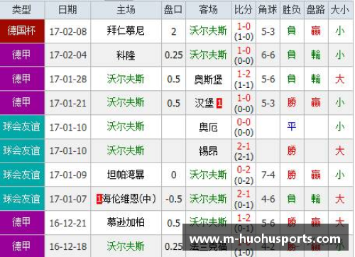 火狐体育官方网站沃尔夫斯堡主场大胜霍芬海姆，稳固积分榜位置